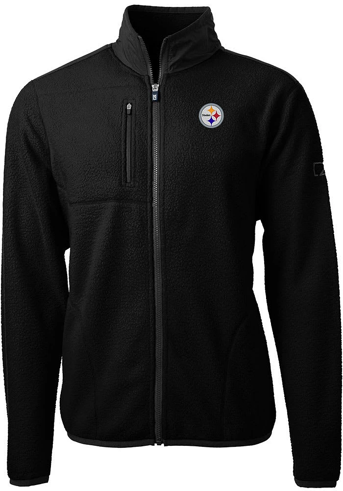 Cutter and Buck Pittsburgh Steelers Mens Black Cascade Sherpa Big Tall Light Weight Jacket