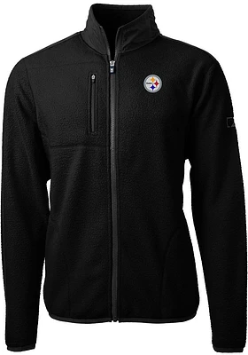 Cutter and Buck Pittsburgh Steelers Mens Black Cascade Sherpa Big Tall Light Weight Jacket
