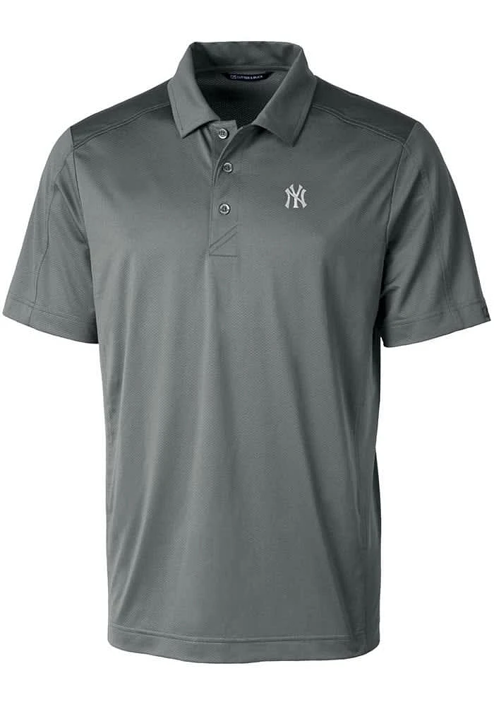 Cutter and Buck New York Yankees Mens Prospect Textured Short Sleeve Polo