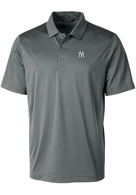 Cutter and Buck New York Yankees Mens Prospect Textured Short Sleeve Polo