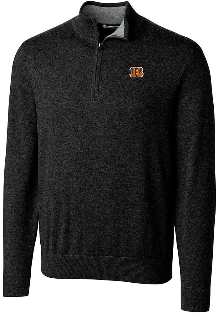 Cutter and Buck Cincinnati Bengals Mens Black Lakemont Big Tall 1/4 Zip Pullover