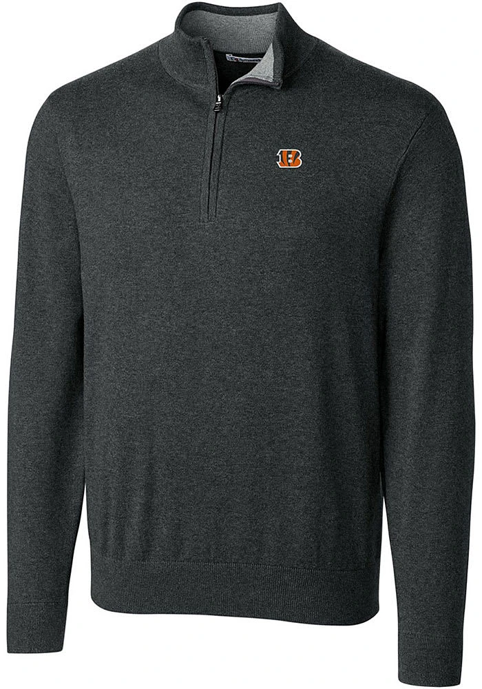 Cutter and Buck Cincinnati Bengals Mens Charcoal Lakemont Big Tall 1/4 Zip Pullover