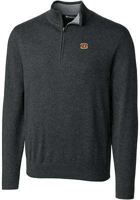 Cutter and Buck Cincinnati Bengals Mens Charcoal Lakemont Big Tall Qtr Zip