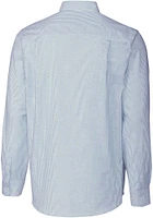 Cutter and Buck Denver Broncos Mens Light Blue Stretch Oxford Stripe Big Tall Dress Shirt