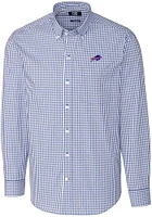 Cutter and Buck Buffalo Bills Mens Blue Easy Care Stretch Big Tall Dress Shirt