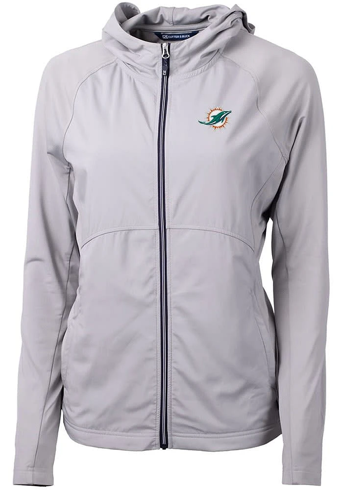 Cutter and Buck Miami Dolphins Womens Adapt Eco Light Weight Jacket