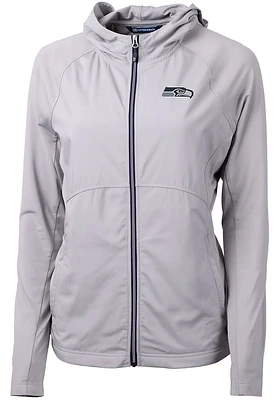 Cutter and Buck Seattle Seahawks Womens Grey Adapt Eco Light Weight Jacket