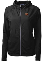 Cutter and Buck Washington Commanders Womens Black Adapt Eco Light Weight Jacket