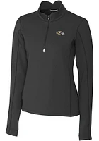 Cutter and Buck Baltimore Ravens Womens Traverse Qtr Zip
