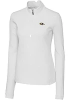 Cutter and Buck Baltimore Ravens Womens White Traverse Qtr Zip