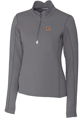 Cutter and Buck Cincinnati Bengals Womens Traverse Qtr Zip
