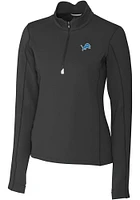 Cutter and Buck Detroit Lions Womens Traverse Qtr Zip