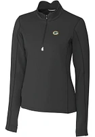 Cutter and Buck Green Bay Packers Womens Traverse Qtr Zip