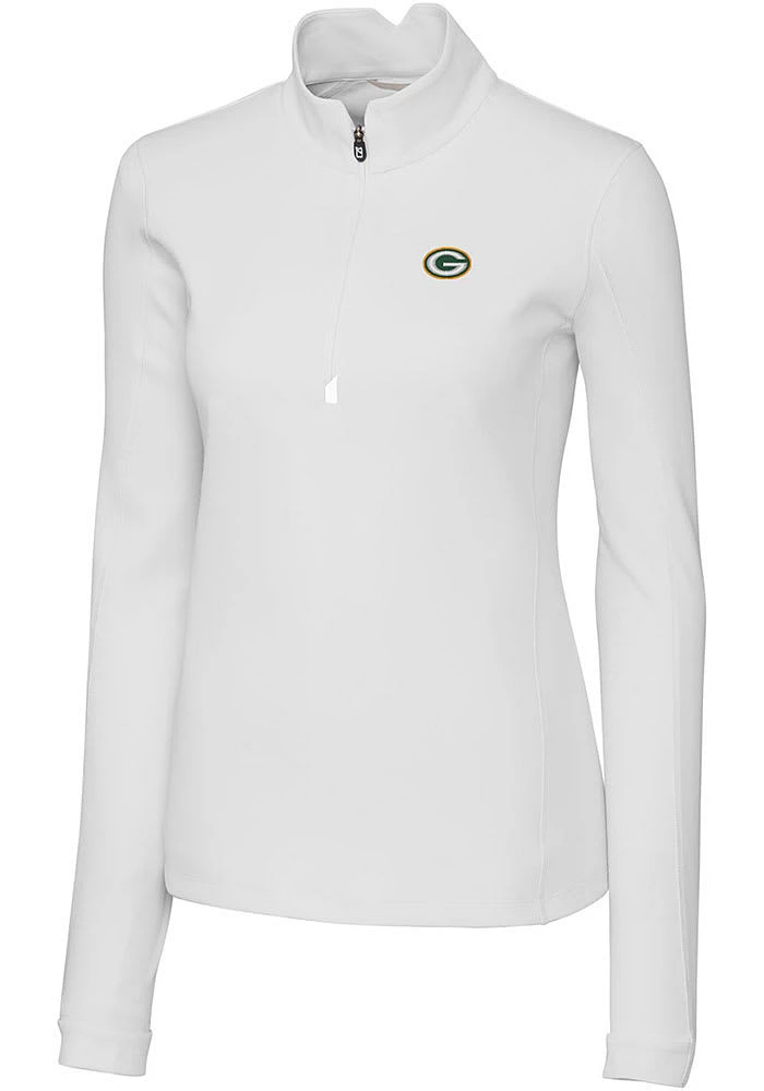 Cutter and Buck Green Bay Packers Womens Traverse Qtr Zip