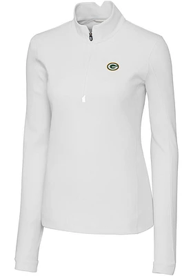 Cutter and Buck Green Bay Packers Womens Traverse Qtr Zip