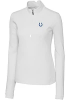 Cutter and Buck Indianapolis Colts Womens White Traverse Qtr Zip