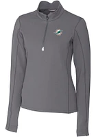 Cutter and Buck Miami Dolphins Womens Traverse Qtr Zip