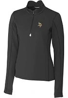 Cutter and Buck Minnesota Vikings Womens Traverse Qtr Zip