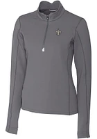 Cutter and Buck New Orleans Saints Womens Grey Traverse Qtr Zip