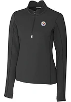 Cutter and Buck Pittsburgh Steelers Womens Traverse Qtr Zip