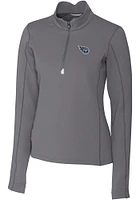 Cutter and Buck Tennessee Titans Womens Grey Traverse Qtr Zip