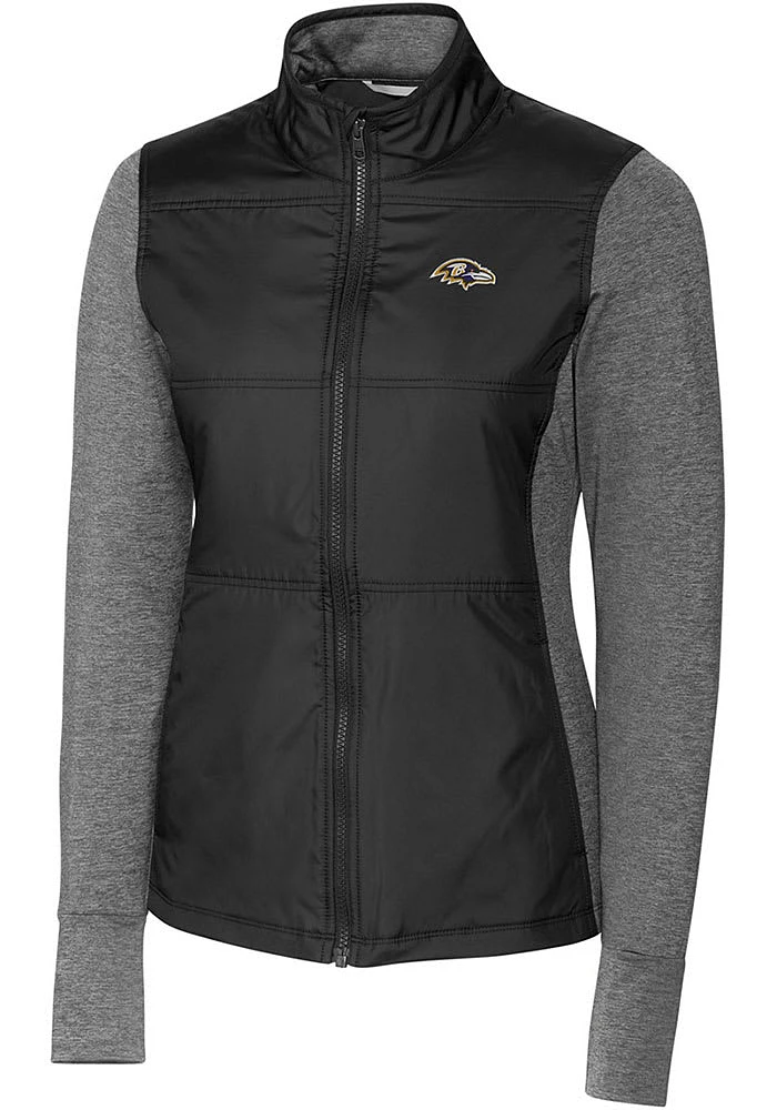 Cutter and Buck Baltimore Ravens Womens Stealth Medium Weight Jacket