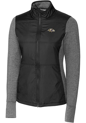 Cutter and Buck Baltimore Ravens Womens Stealth Medium Weight Jacket