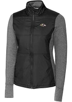 Cutter and Buck Baltimore Ravens Womens Stealth Medium Weight Jacket