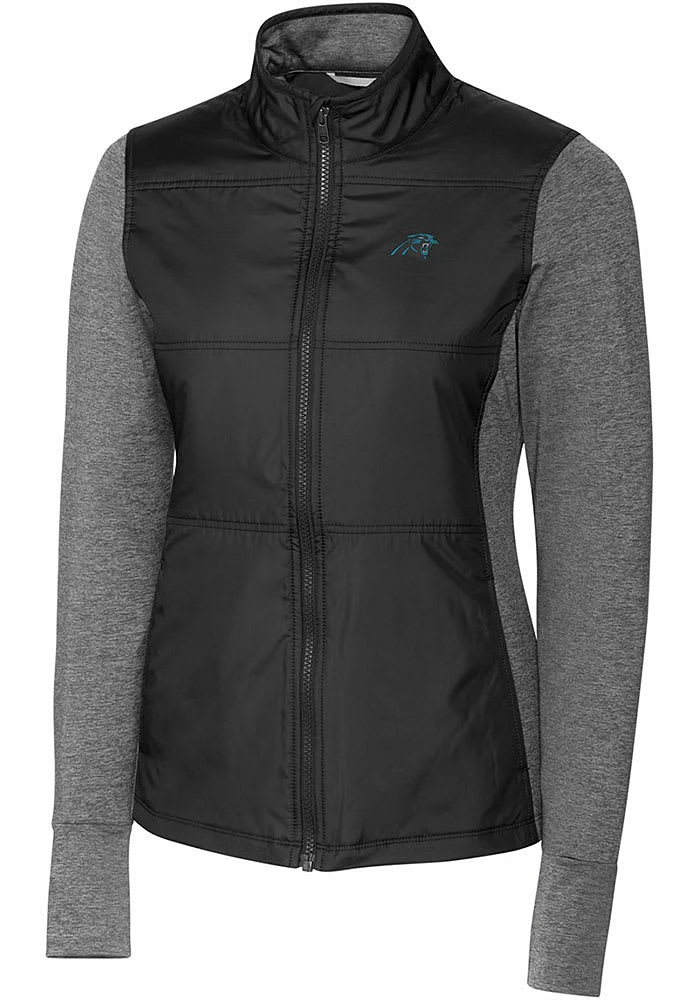 Cutter and Buck Carolina Panthers Womens Stealth Medium Weight Jacket