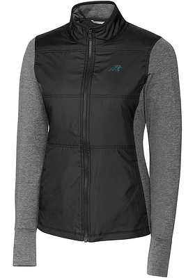 Cutter and Buck Carolina Panthers Womens Stealth Medium Weight Jacket