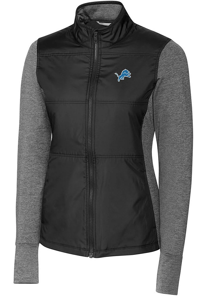 Cutter and Buck Detroit Lions Womens Stealth Medium Weight Jacket