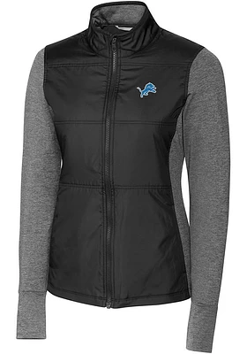 Cutter and Buck Detroit Lions Womens Stealth Medium Weight Jacket