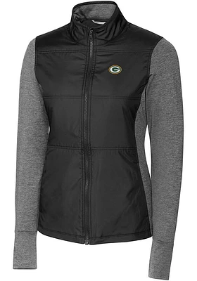 Cutter and Buck Green Bay Packers Womens Stealth Medium Weight Jacket