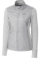 Cutter and Buck Los Angeles Chargers Womens Grey Stealth Medium Weight Jacket