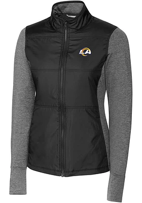 Cutter and Buck Los Angeles Rams Womens Stealth Medium Weight Jacket