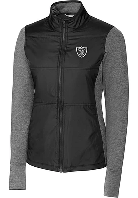 Cutter and Buck Las Vegas Raiders Womens Stealth Medium Weight Jacket