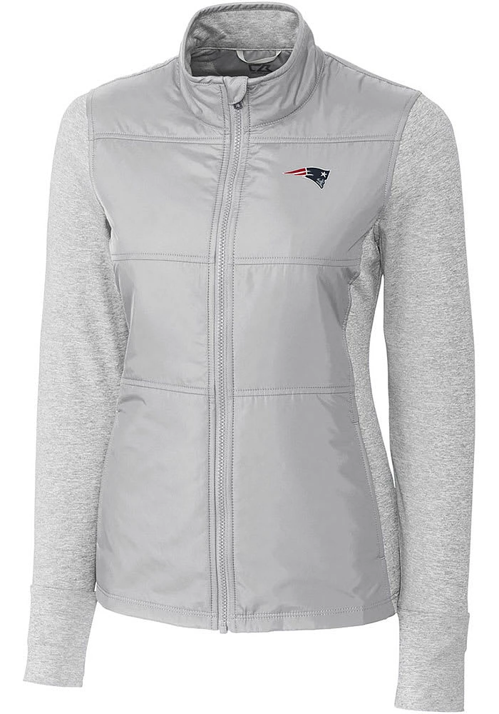 Cutter and Buck New England Patriots Womens Grey Stealth Medium Weight Jacket