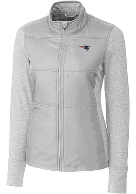 Cutter and Buck New England Patriots Womens Grey Stealth Medium Weight Jacket