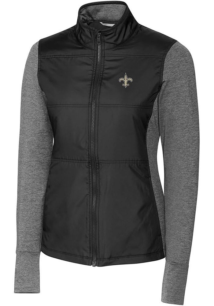 Cutter and Buck New Orleans Saints Womens Stealth Medium Weight Jacket