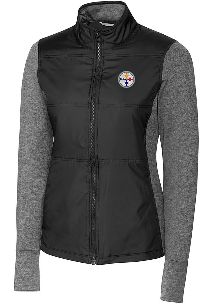 Cutter and Buck Pittsburgh Steelers Womens Stealth Medium Weight Jacket