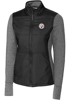 Cutter and Buck Pittsburgh Steelers Womens Stealth Medium Weight Jacket