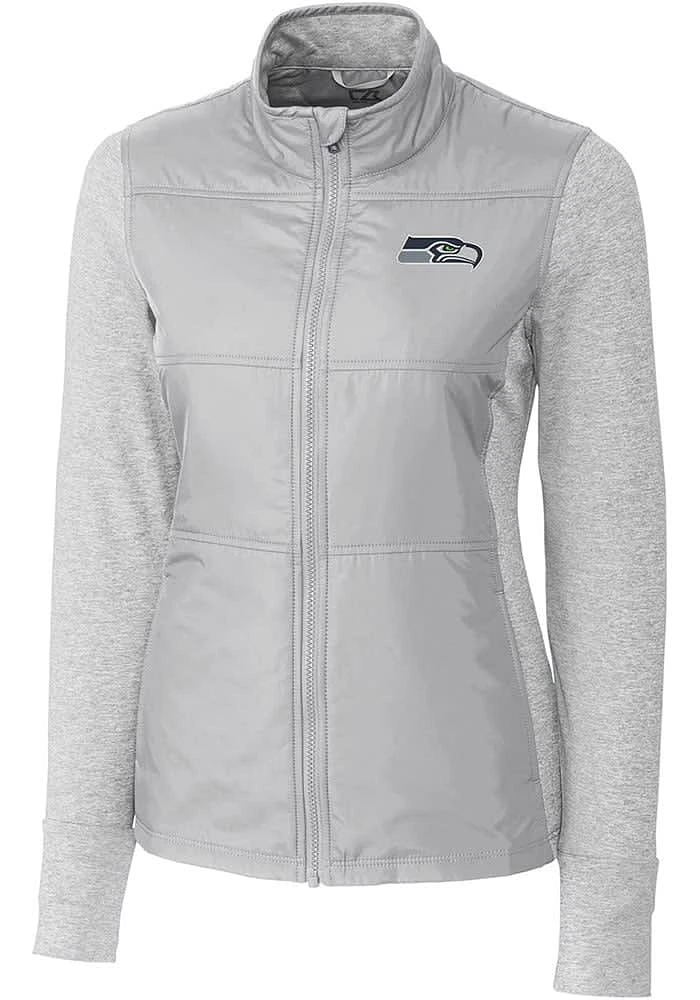 Cutter and Buck Seattle Seahawks Womens Grey Stealth Medium Weight Jacket
