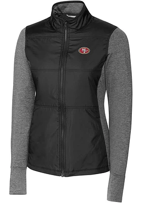 Cutter and Buck San Francisco 49ers Womens Stealth Medium Weight Jacket