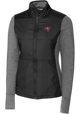 Cutter and Buck Tampa Bay Buccaneers Womens Stealth Medium Weight Jacket