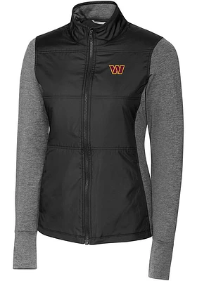 Cutter and Buck Washington Commanders Womens Stealth Medium Weight Jacket