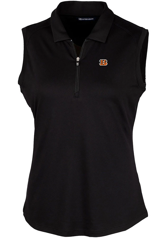 Cutter and Buck Cincinnati Bengals Womens Black Forge Polo Shirt