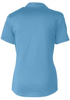 Cutter and Buck Carolina Panthers Womens Light Blue Prospect Short Sleeve Polo Shirt