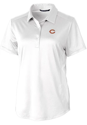 Cutter and Buck Chicago Bears Womens White Prospect Short Sleeve Polo Shirt