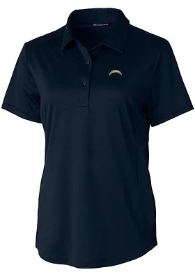 Cutter and Buck Los Angeles Chargers Womens Navy Blue Prospect Short Sleeve Polo Shirt