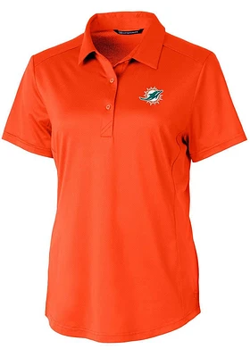 Cutter and Buck Miami Dolphins Womens Prospect Short Sleeve Polo Shirt